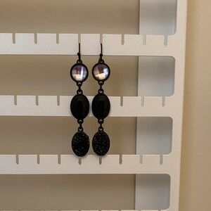 Elegant Black Dangle Earrings